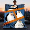 1 Stück Pinguine aus Madagascar Outdoor Weiche Decke Ultra Plüsch, Warm, Vielseitig und Pflegeleicht für Camping, und