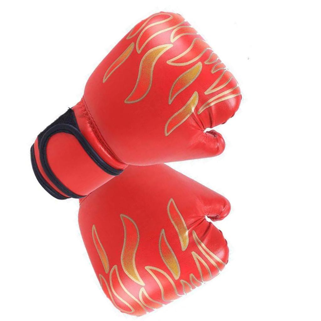 Verdant Touch Punching Bag Gloves Kids Boxing Gloves, Professional Youth Training PU Punching Bag Gloves, Red