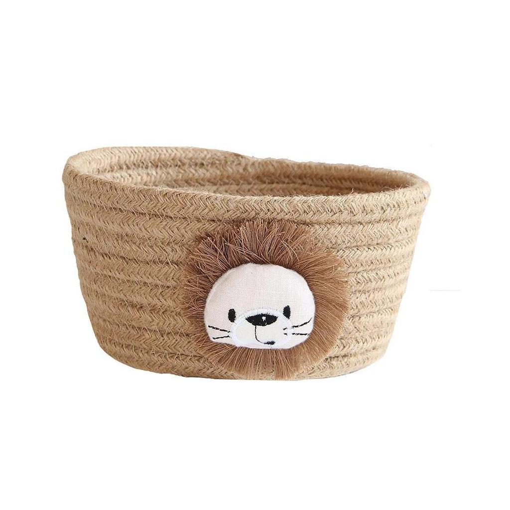 Cotton Rope Storage Basket Weaving Nordic Simple Desktop Sundries Cotton Storage Box Number Cartoons Storage Box