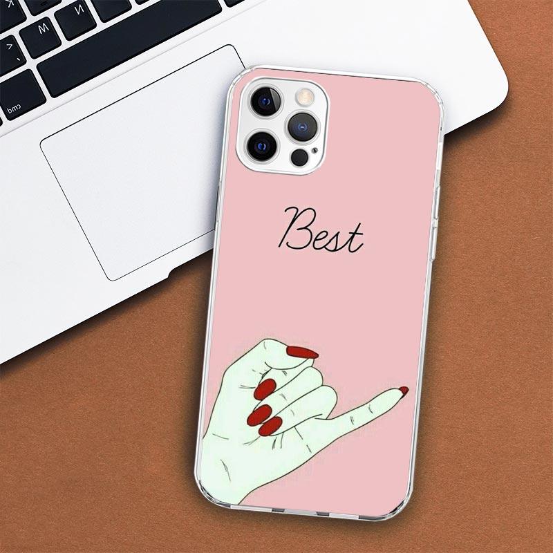 Girls Bff Best Friends Forever Phone Case For iPhone 11 12 13 Mini 14 15 Plus 17 Air 16 Pro Max 16E 7 8 SE 2020 Customized Print