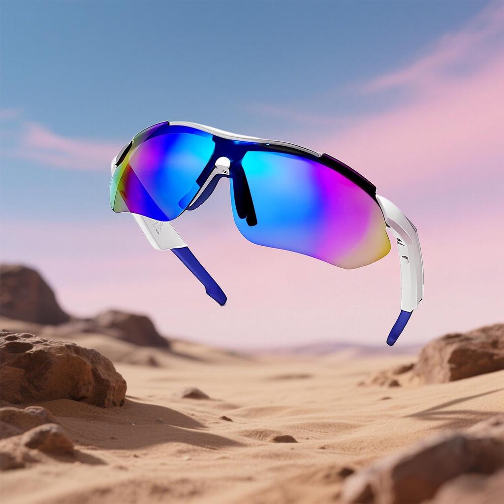 QY-pro03 Bluetooth Cycling Glasses: Outdoor Sports Smart Glasses with Anti-UV Protection and Music/Call Features