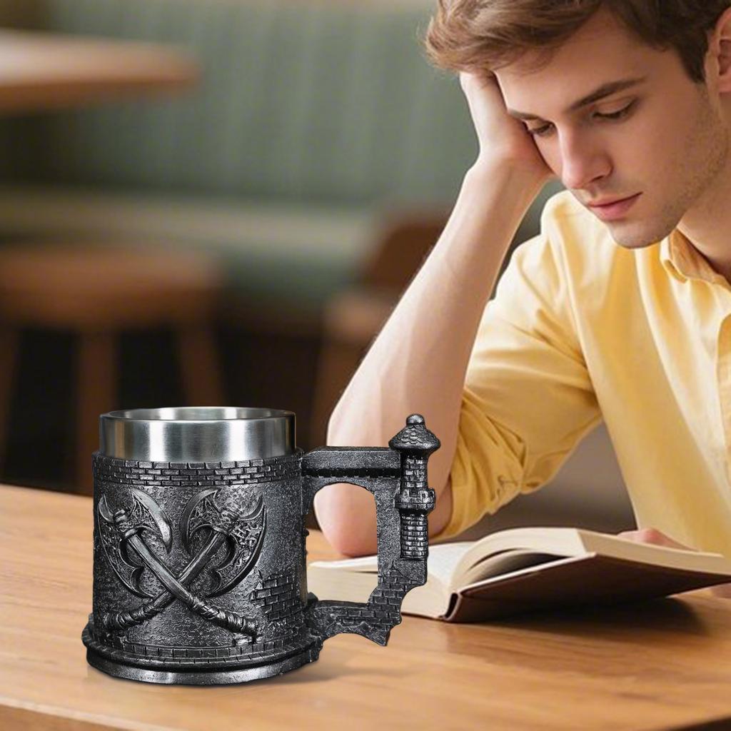 Stainless Steel Drinking Water Cup Coffee Cup Beer Cup; Men's Gift; Father's Day Gift; Party Decoration (capacity 450 Ml)