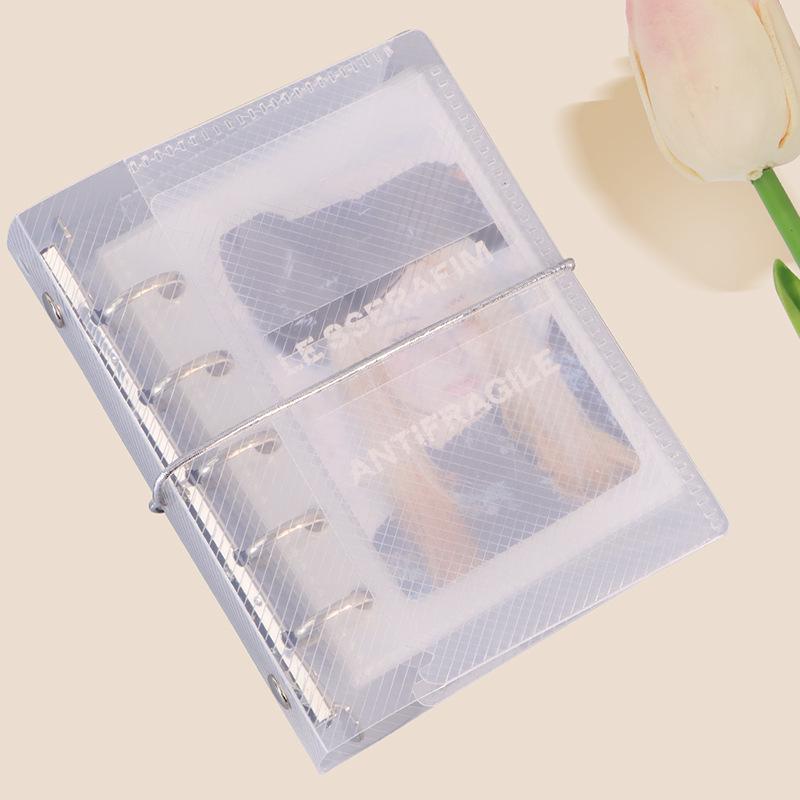 Korean Style Twill PP Binder Photo Journal with Card Storage - M5 Notebook Cover