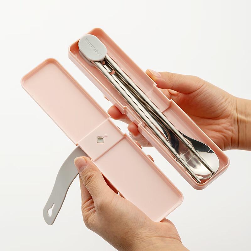 LocknLock Rabbit Portable Stainless Steel Chopsticks & Spoon Set
