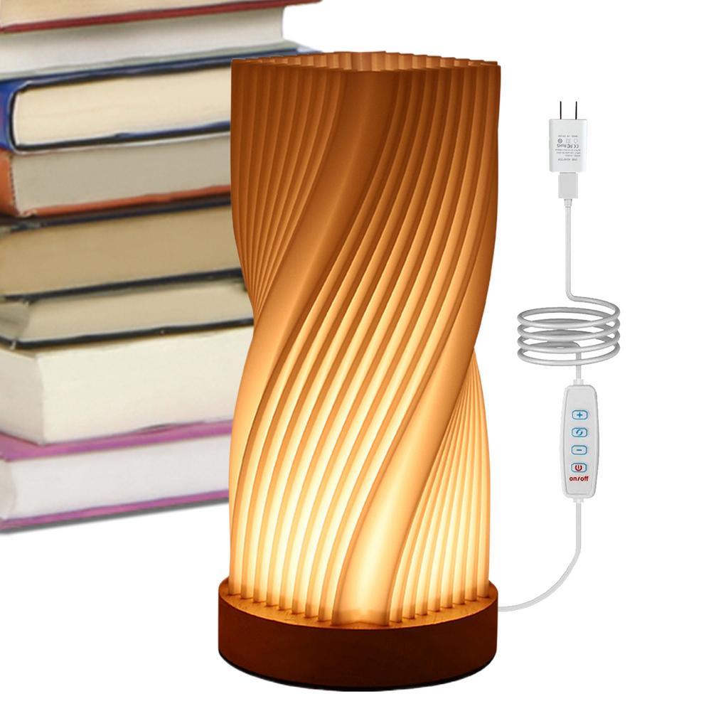 Dimmable Table Lamps For Bedrooms Nightstand Table Bedrooms Lamp Small Table Night Light With 3 Colors 3D Printed Bedside Lamp