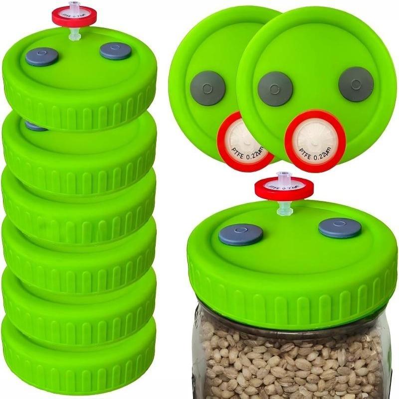 Tappi di tenuta in silicone per coltura liquida di micelio di funghi per inoculazione in vaso, sigillatura, regolazione della pressione e stat