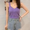 V-neck Small Vest Halter Women's Summer New Korean Version with Slim-fit Knit Bottom Top