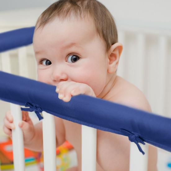 3Pcs Bumper Strip Crib Edge Protector Thick Padding for Baby Head And Teeth Protection Soft Baby Crib Teething Rail Guard Cover Baby Nursery Bedding