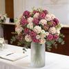 Artificial Flowers Silk Carnation Centerpieces Valentine's Wedding Brial Bouquet Room Home RoomTable Gift Arrangement Accesorios