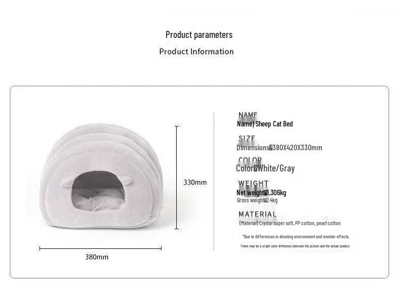 Caterpillar Shaped Cat Nest: Year-Round Cozy Sleeping Bag for Cats.