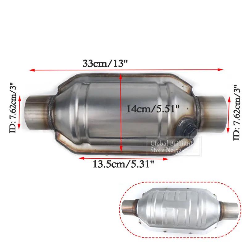 

2 2.25 2.5 3 Универсальная каталитическая нейтрализатор выхлопная система High Flow 409 нержавеющая сталь для 2.4L автомобилей Авто транспортные средства