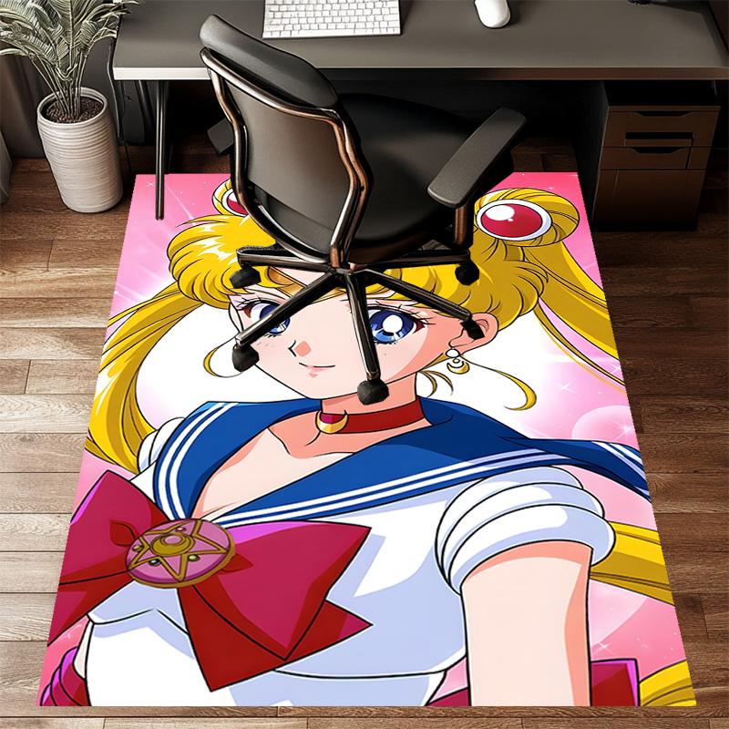 Sailor Moon Printed Area Rug Carpet for Bedroom Living Room Home Decor Rugs Mat Non Slip Mat Rug for Bedside