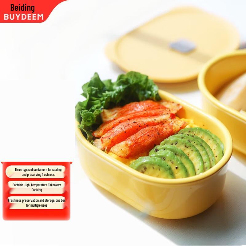 Buydeem Ceramic Piggy Portable Lunch Box