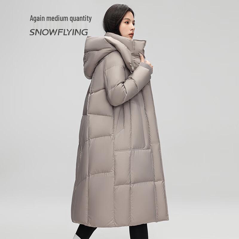 SNOWFLYING Women's Long Thickened Duck Down Jacket