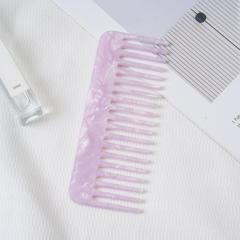Wide Teeth Acetate Hair Combs Anti-Static Massage Hair Brush Hairdressing Colorful Hairdress Salon Styling Traveling Accessories