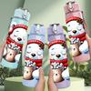 1PC Polar Bear Winter Mug 750ml Color Plastic Sports Water Bottle Leakproof Flip Straw Lid Suitable for Sports Office Home Use