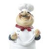 Yousheng Cartoon Chef Figurine Hand-Painted Holding Fruit Plate Cake Noodles Spoon Chef Statue Sculpture Home Kitchen Dining Room Decoration Ornament