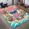 1pc Cute Animals Pattern Area Rug Soft Flannel Floor Mat for Living Room, Bedroom and Office, Sofa Coffee Table Floor Mat, Machine Washable