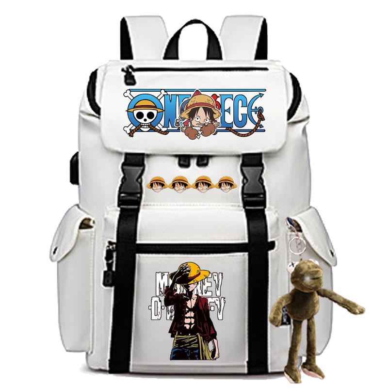 2024 Cross-border New Popular ONE PIECE Cartoon Pattern Backpack College Student Large-capacity Laptop