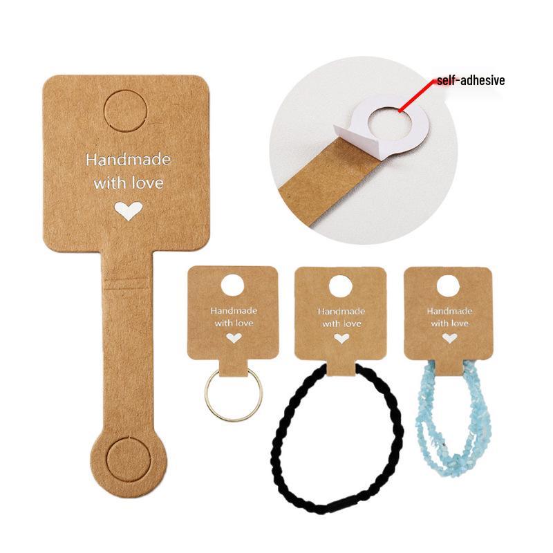 Kraft Paper Jewelry Card for Earrings and Necklaces - 2.5x3.5cm