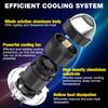 1Pc 360° H4 CSP LED Motorcycle Headlight Projector Lens Bulb Dual Color Hi/Lo Beam Light 40000Lm 120W Scooters Lamp W/ Fan 6000K 3000K White Yellow
