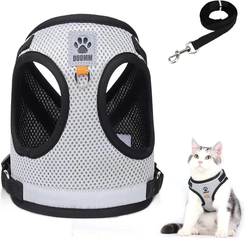 Pet Leash Undershirt Harnesses Mesh Breathable Adjustable Easy Control Reflective Undershirt Dog Harness Collar Pet Lead
