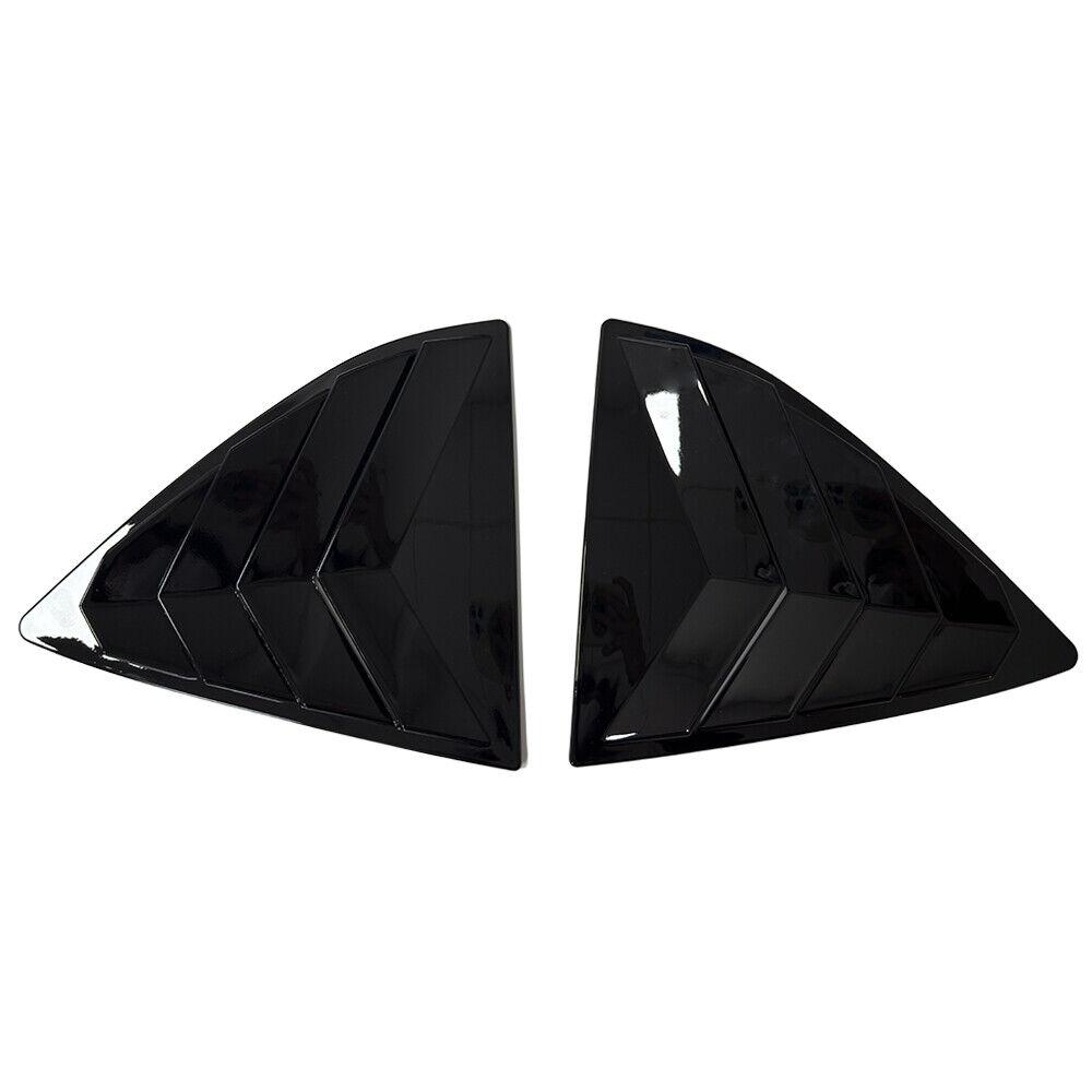

For Nissan Versa Sedan 2013-2018 Car Rear Louver Window Side Shutter Cover Trim Sticker Vent Scoop ABS Carbon Fiber Accessories Gloss Black