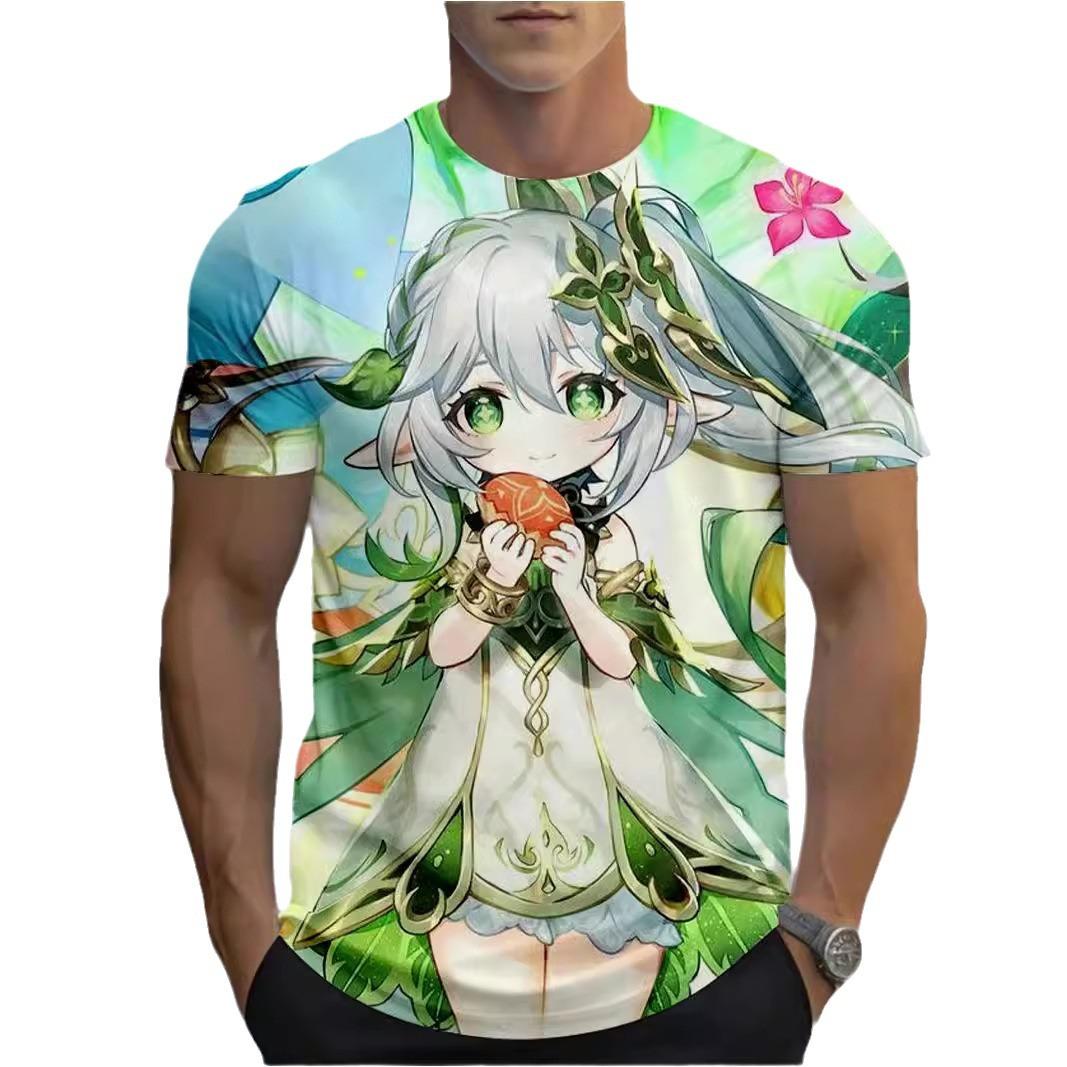 

Мужские летние дышащие футболки с круглым вырезом с цифровой 3D-печатью 6XL