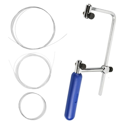 Manual, Lightweight, Ultra-Fine Wire Saw for Cutting Glass, Metal, Wood, and DIY, Includes Replacement Blades