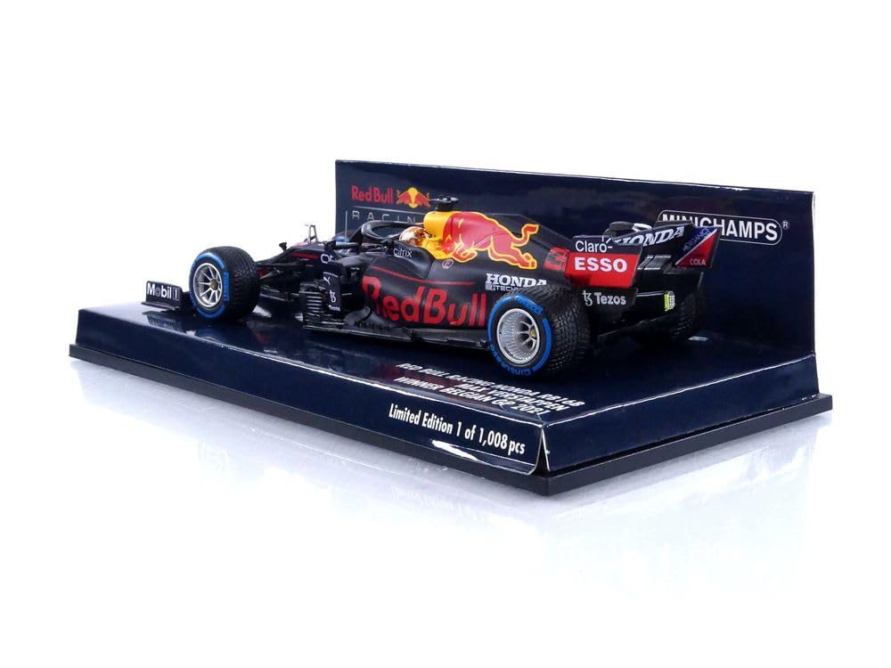 Minichamps Red Bull Racing Honda RB16B 2021 F1 Belgischer GP-Sieger Verstappen, fertiges Produkt 1/43 #33 M.