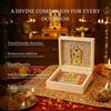 Lord Gold Plated Balaji Pocket Temple for Pooja Room | Venkateshwar Swami Divine Pooja Boxes with Photo Frame & Charan Paduka