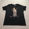 Men's T Shirt XL Graphic Print Skeleton Tombstone Floral Lounge Black Tee