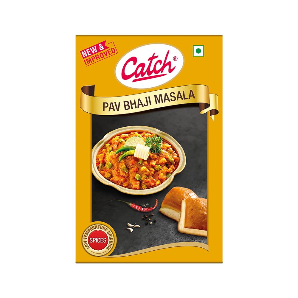 

Catch Pav Bhaji Masala 100g | Authentic Indian Spice Mix For Flavorful Curries, Rice & Veggie Dishes | Low Temperature Ground Fresh Spices