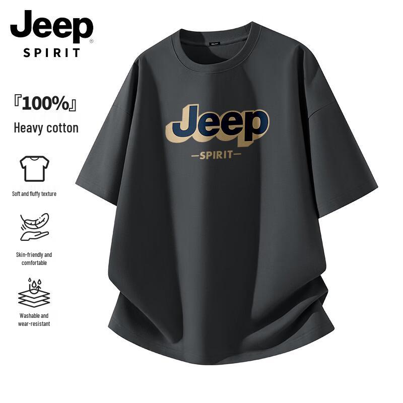 Мужская хлопковая футболка JEEP SPIRIT с 3D-логотипом Jeep 3XL