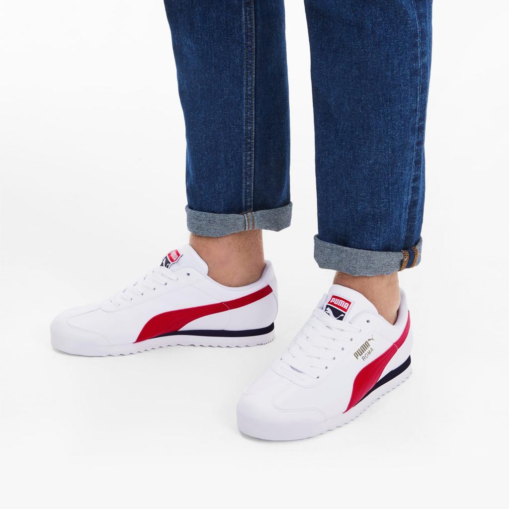 Puma Roma Sports Casual Shoes 'White Red' Men's 369571-11