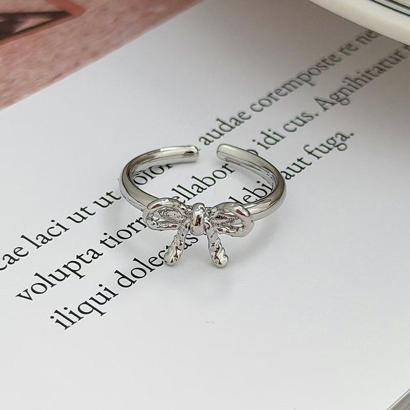 Ballettmädchen Schlichter Schlichter Ring Geometrischer Öffnungsring Modischer Persönlichkeits-Schlichter Kalter Stapelbarer Wind Zeigefingerring