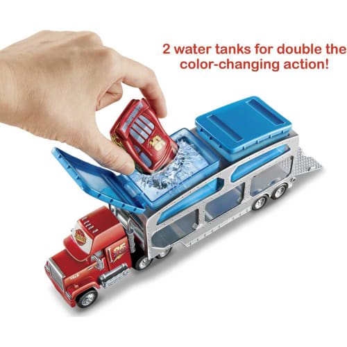 Disney Cars Miniature Cars Color Changers / Mack Dip and Dunk Trailer (Changes color when you pour water on it!)