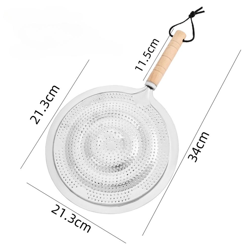 Stainless Steel Pot Pads Heat Conducting Pads Wooden Handles Household Heat Resistant Heat Insulating Pads Kitchen Utensils