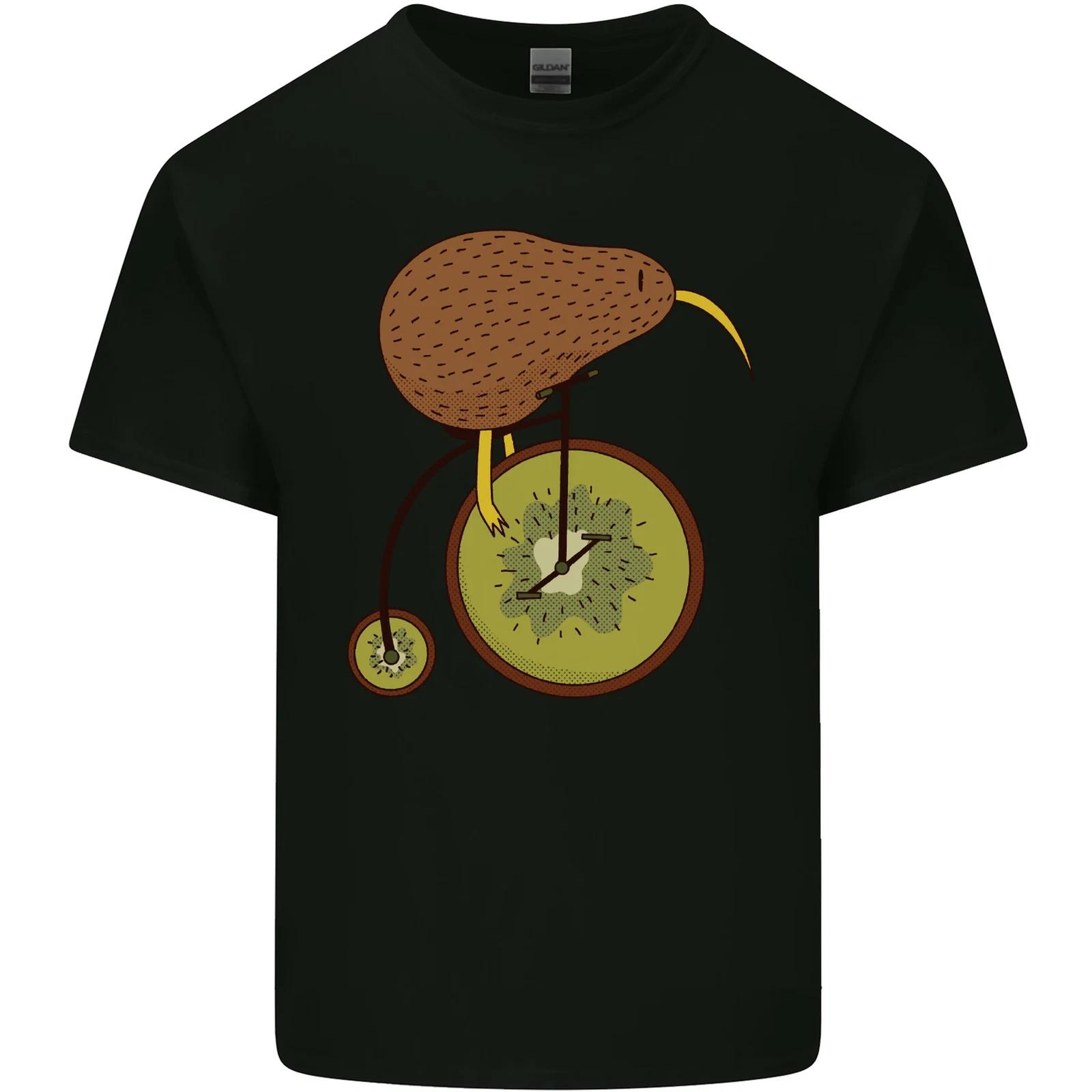 Funny Cycling Kiwi Bicycle Bike Kids T-Shirt Childrens M