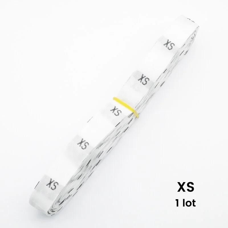 500 Pieces/batch Size Label Clothing Fabric Label Accessories Black and White Clothing Size Labels