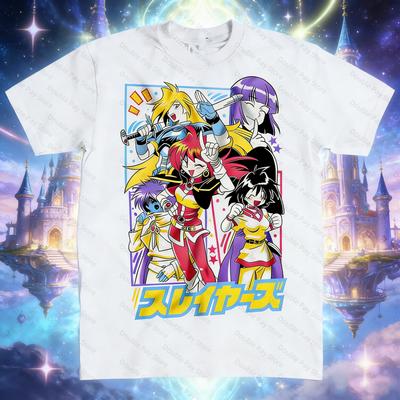 2026 New Slayers Anime TShirt For Unisexs Shirts Women Tshirts Vintage Cartoon Graphic Tee Casual Short Sleeve Streetwear Tops