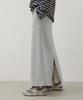 Wednesday Oasis For Woman Warm-Up Basic Fleece-Lined Long Skirt_Melange Gray(W25-Sk04)
