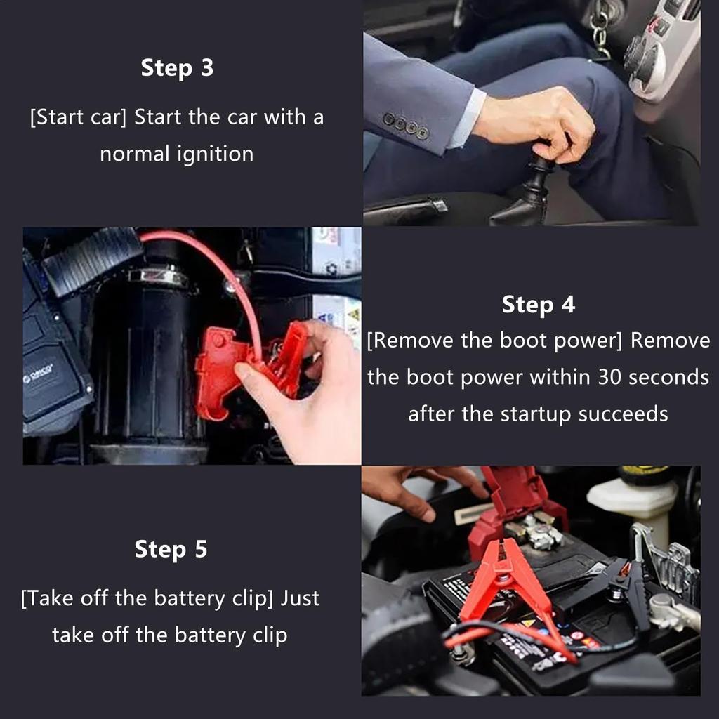 CAR BOOSTER - Portable Booster Cable, Emergency Jump Starter Pack, EC5 Plug