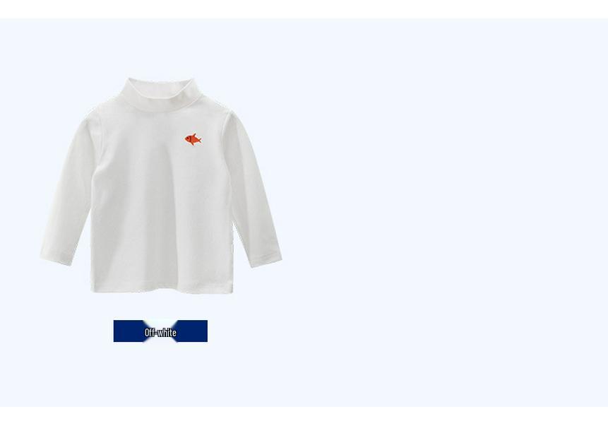 27kids Korean Style Kids' 2024 Spring Long Sleeve High Neck T-shirt