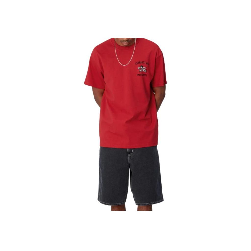 Carhartt WIP Smart Sports T-Shirt Printed Round Neck Pullover Short Sleeve T-Shirt Men T-Shirt Red I033121-1ZG-XX
