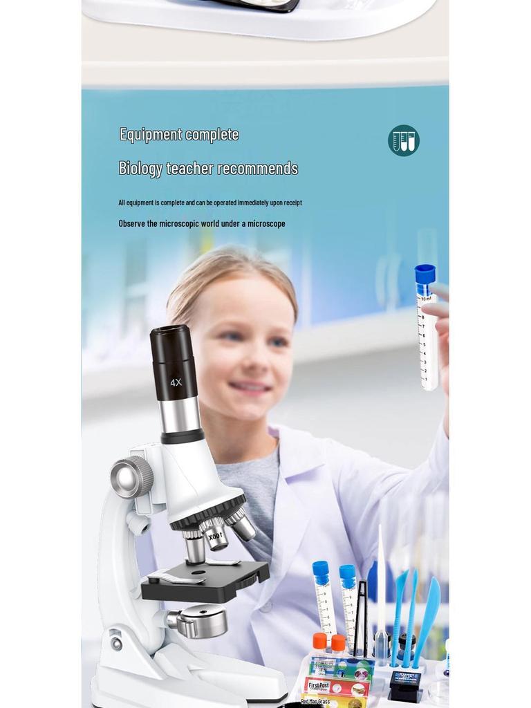 Calibrated 4800x Microscope Science Set for Elementary Students