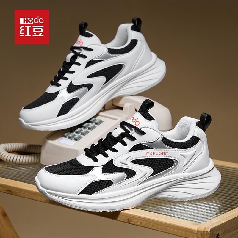 Hodo Men s Breathable Mesh Casual Dad Shoes 41 белый/черный