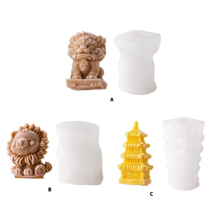 Silikon-Eisformen Chinesische Stile Silikon-Eis am Stiel Formen 3D Chinesische Traditionelle Formformen für Lustiges Dessert