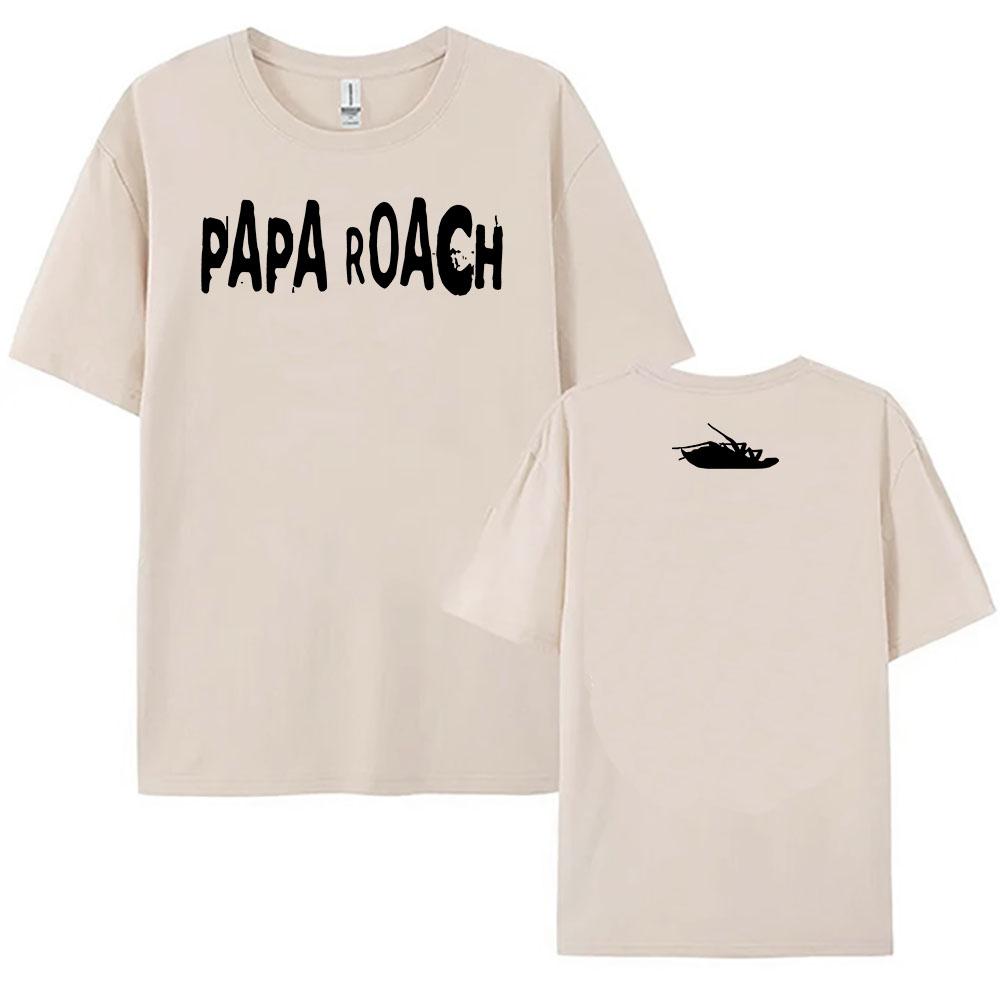 Cotton Summer Tees PAPA ROACH Heavy Mental Band Tshirts Graphic Clothing for Women Short Sleeve Unisex Streetwear O-neck Female Top