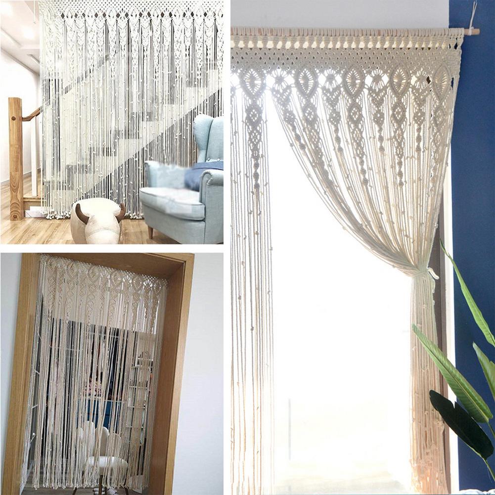 Wall Hanging Curtain Boho Door Window Hanging Curtain Woven Tapestry Wall Decor Home Ornament For Apartment Bedroom Living Room
